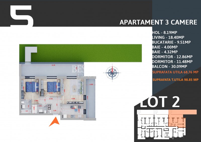 Titan, Pallady, 3 camere, gradina, mutare rapida, 5 min. STB.